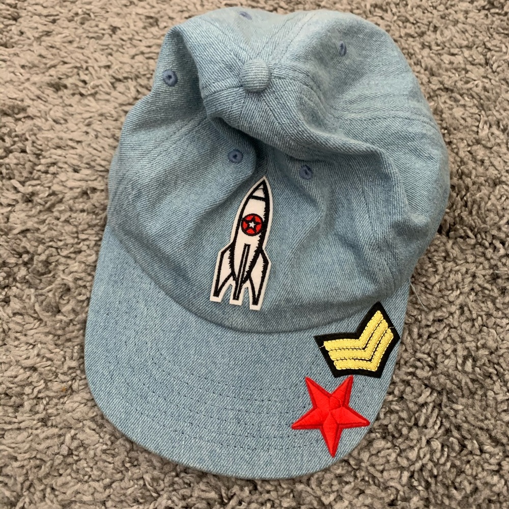 Steve Madden Denim Adjustable Hat with Patches
